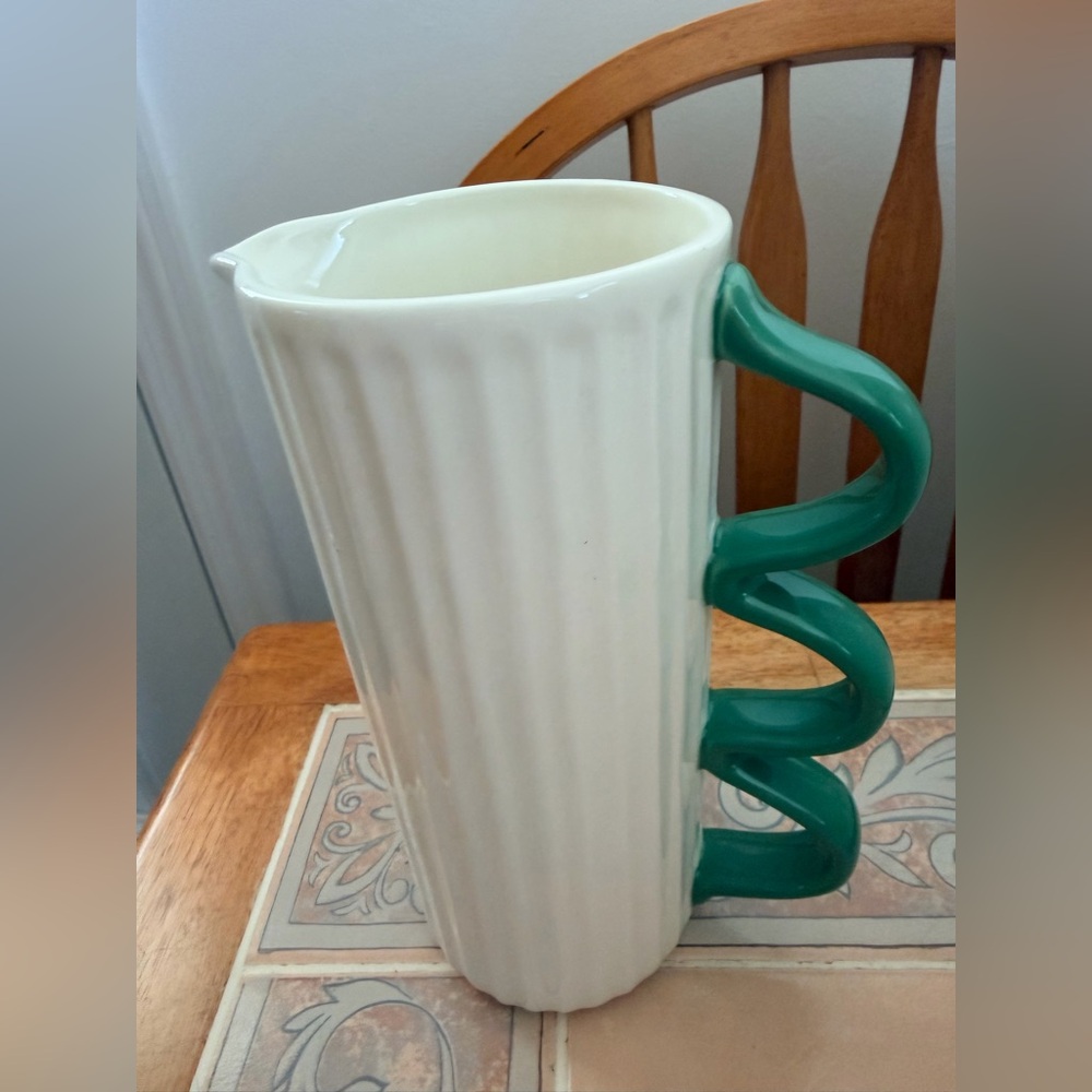 Kate Spade/Target-Small Ceramic Pitcher
Cream/Green